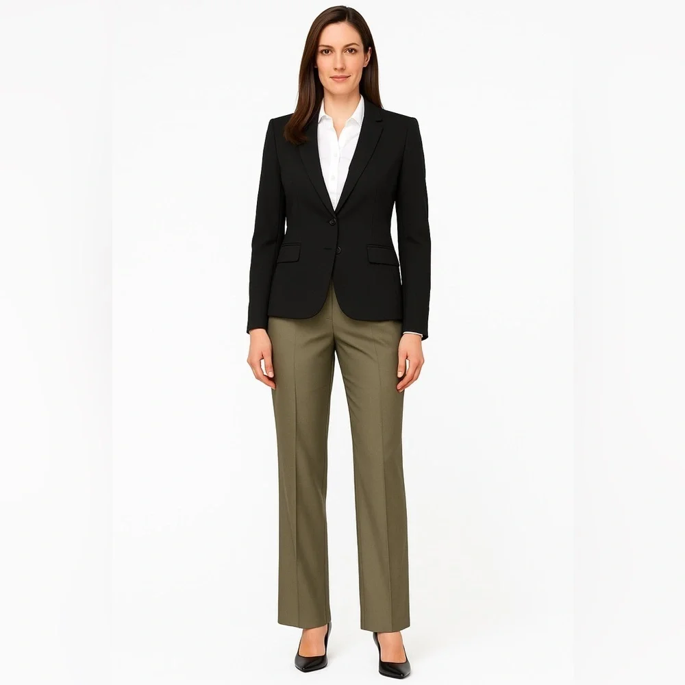 calvin klein ladies dress pants Plus Size Modern - Black and four pockets Calvin Klein Luxe Stretch Slim-Leg